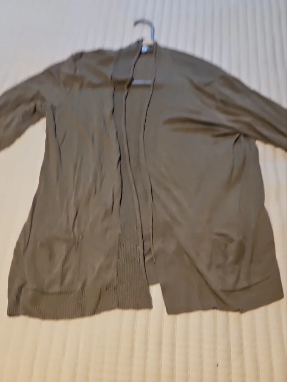 Chico's Open-Front Lightweight Cardigan - Olive Green